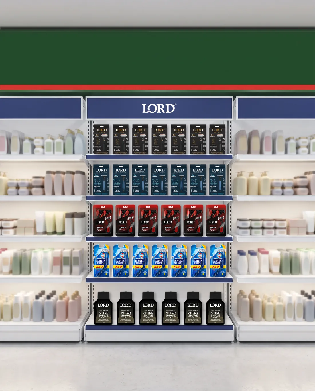 Men's grooming, the LORD block on a Panda bay