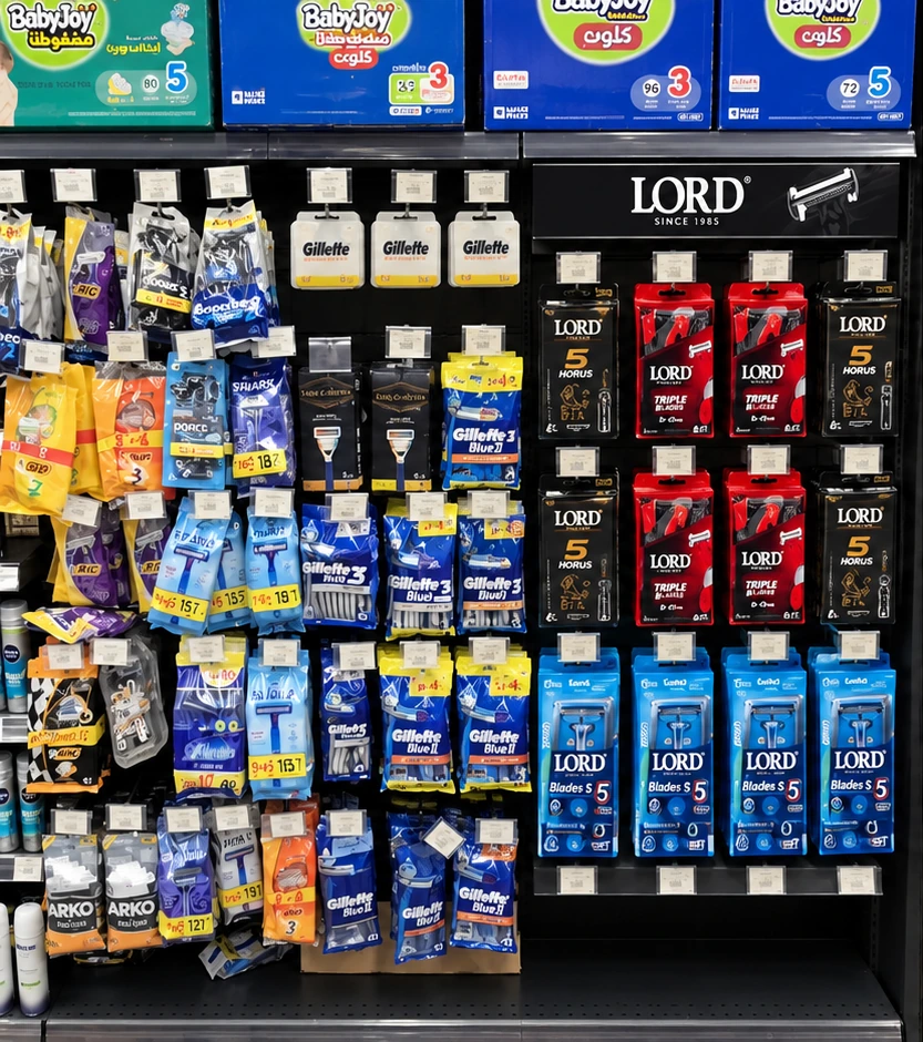 Men's grooming, the LORD block on the shelf